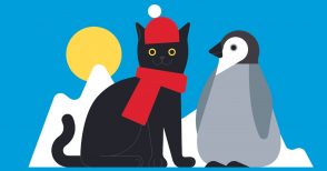 Storia di Milo, il gatto che andò al Polo Sud per aiutare un cucciolo di pinguino